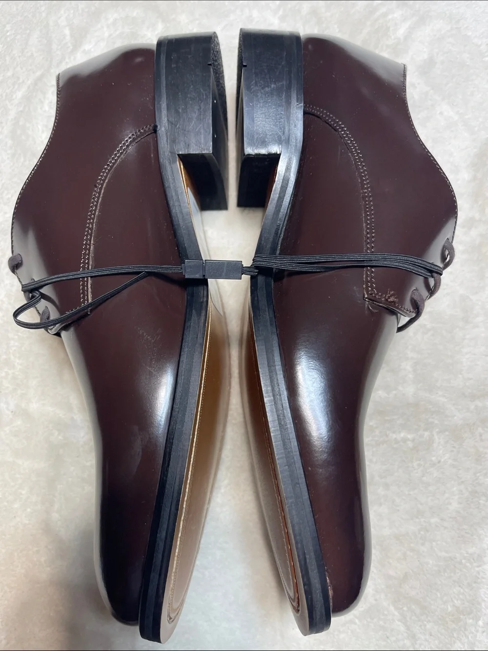 Express Men's Polished Dark Brown Derby Oxfords Size 8 Men’s